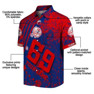 Buy Yankees Star Stripes Hawaiian Shirt - Navy MLB Fan Gift for Summer 2025