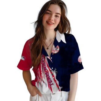 Custom New York Yankees Aloha Hawaiian Shirt - Edgy Navy & White Summer MLB Fan Apparel