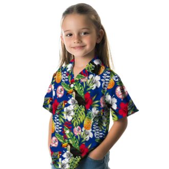 Custom Yankees Hawaiian Shirt for Men - Toucan Tropical Navy Green MLB Style