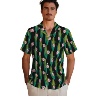 Limited Edition New York Yankees Aloha Shirt - Black Green Corn Design