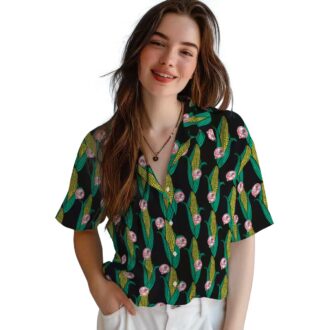 Limited Edition New York Yankees Aloha Shirt - Black Green Corn Design
