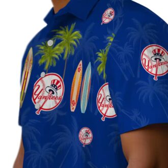 Limited Edition New York Yankees Hawaiian Shirt for Men - Palm Surfboard Summer Fan Apparel