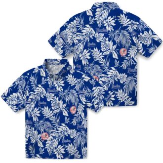 Men's New York Yankees Tropical Leaf Shirt - Navy White Aloha Summer Style