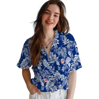 Men's New York Yankees Tropical Leaf Shirt - Navy White Aloha Summer Style