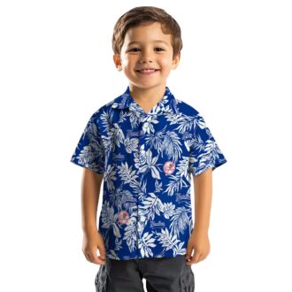 Men's New York Yankees Tropical Leaf Shirt - Navy White Aloha Summer Style