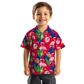 Men’s New York Yankees Tropical Navy Green Shirt - Flamingo Foliage Summer Vibe