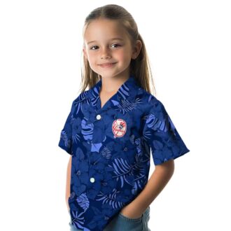 MLB Fan New York Yankees Navy Hawaiian Shirt - Jungle Vibes Tropical Fan Gift
