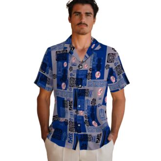 MLB New York Yankees Tribal Hawaiian Shirt - Tropical Navy Fan Apparel for Men