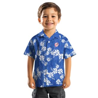 New York Yankees Floral Clusters Hawaiian Shirt - Navy Summer Shirt for Men