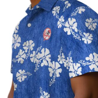New York Yankees Floral Clusters Hawaiian Shirt - Navy Summer Shirt for Men