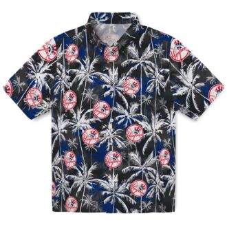 New York Yankees Palm Leaf Hawaiian Shirt - Baseball Team Summer Vacation Wear