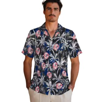 New York Yankees Palm Leaf Hawaiian Shirt - Baseball Team Summer Vacation Wear
