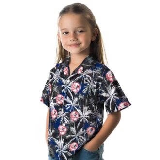 New York Yankees Palm Leaf Hawaiian Shirt - Baseball Team Summer Vacation Wear