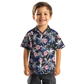 New York Yankees Palm Leaf Hawaiian Shirt - Baseball Team Summer Vacation Wear