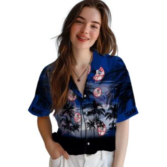 New York Yankees Tropical Shirt - Navy Hawaiian Fan Gift for Summer BBQ or Beach Day