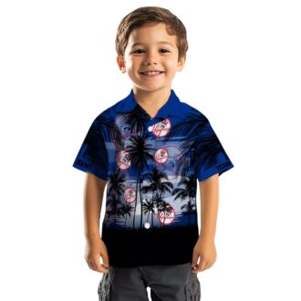 New York Yankees Tropical Shirt - Navy Hawaiian Fan Gift for Summer BBQ or Beach Day