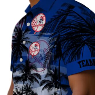 New York Yankees Tropical Shirt - Navy Hawaiian Fan Gift for Summer BBQ or Beach Day