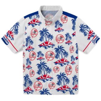 Official New York Yankees Aloha Shirt - Floral Palm Island Print for Summer Beachwear