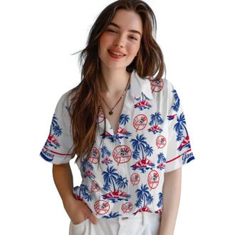 Official New York Yankees Aloha Shirt - Floral Palm Island Print for Summer Beachwear