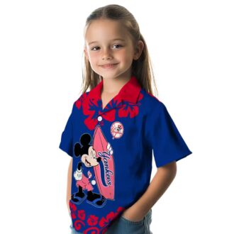 Official Yankees Beach Shirt, Surfing Mickey Mouse Aloha MLB Summer Top