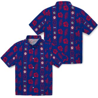 Official Yankees Floral Hawaiian Shirt - Navy Blue Summer Style for Men