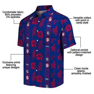 Official Yankees Floral Hawaiian Shirt - Navy Blue Summer Style for Men