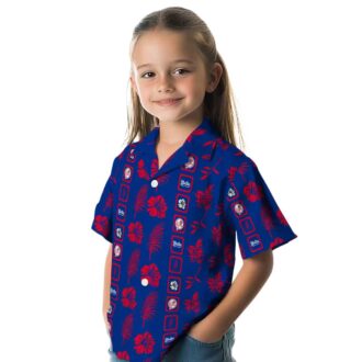 Official Yankees Floral Hawaiian Shirt - Navy Blue Summer Style for Men