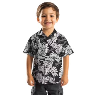 Official Yankees Monstera Leaf Hawaiian Shirt - Black Floral MLB Fan Gift