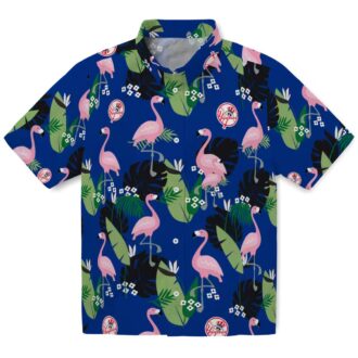 Shop Yankees MLB Summer Shirt - Flamingo Leaf Button-Up for Beach & Game Day