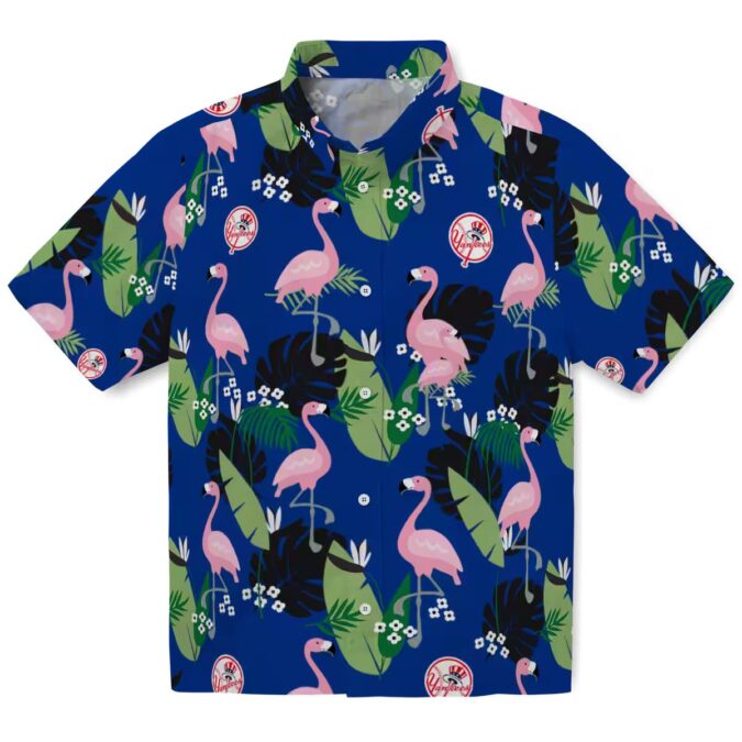 Shop Yankees MLB Summer Shirt - Flamingo Leaf Button-Up for Beach & Game Day