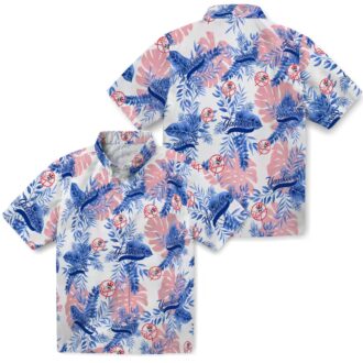 White Yankees Tropical Leaves Button-Up - MLB Summer Tropical Hawaiian Shirt for Fans
