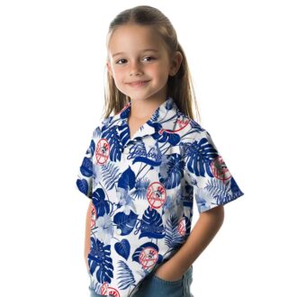 Women's New York Yankees Tropical Plants Hawaiian Shirt - Navy Floral Vacation Style