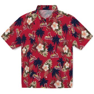 Best St. Louis Cardinals Tropical Hawaiian Shirt - Red Palm Tree & Floral Aloha Shirt for Summer BBQ