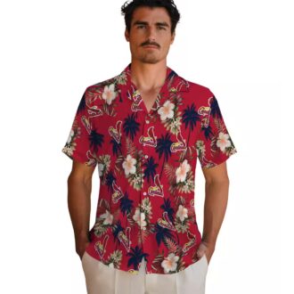 Best St. Louis Cardinals Tropical Hawaiian Shirt - Red Palm Tree & Floral Aloha Shirt for Summer BBQ