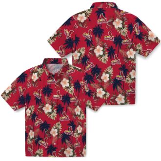 Best St. Louis Cardinals Tropical Hawaiian Shirt - Red Palm Tree & Floral Aloha Shirt for Summer BBQ