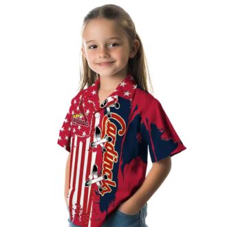 Cool St. Louis Cardinals Hawaiian Button Down Shirt - Red Floral Flag Pattern Shirt for Baseball Lovers