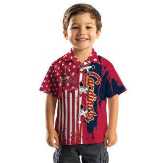 Cool St. Louis Cardinals Hawaiian Button Down Shirt - Red Floral Flag Pattern Shirt for Baseball Lovers