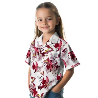Custom St. Louis Cardinals Red White Hawaiian Shirt - Botanical Tropical Fan Edition