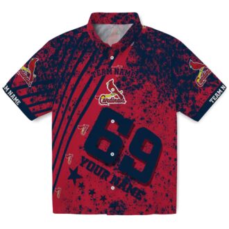 Custom Team Red St. Louis Cardinals Hawaiian Shirt - MLB Star Stripes Design for Summer Parties