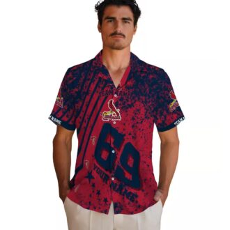 Custom Team Red St. Louis Cardinals Hawaiian Shirt - MLB Star Stripes Design for Summer Parties