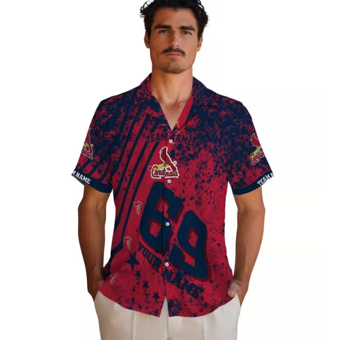 Custom Team Red St. Louis Cardinals Hawaiian Shirt - MLB Star Stripes Design for Summer Parties