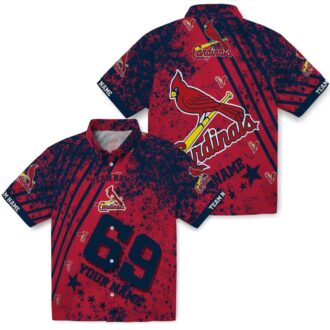 Custom Team Red St. Louis Cardinals Hawaiian Shirt - MLB Star Stripes Design for Summer Parties
