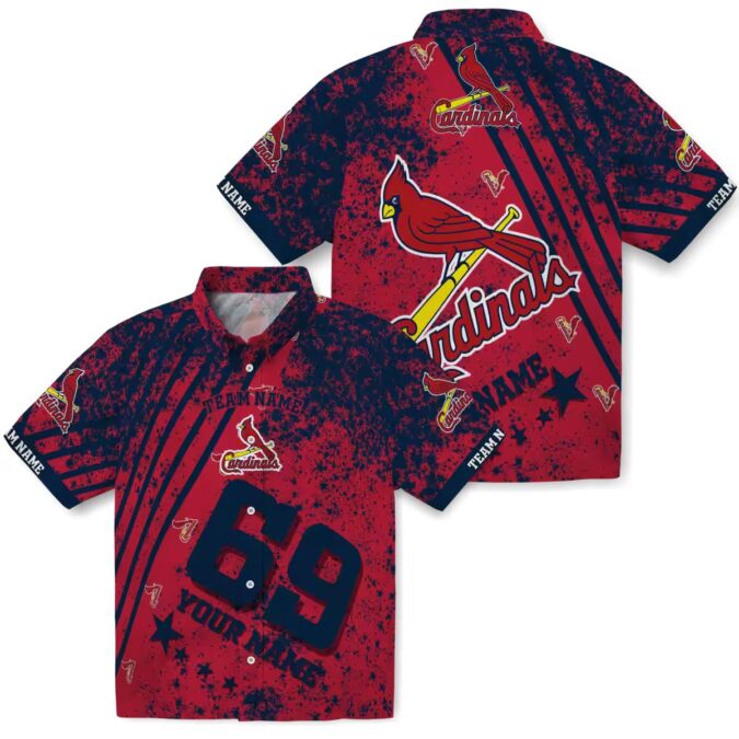Custom Team Red St. Louis Cardinals Hawaiian Shirt - MLB Star Stripes Design for Summer Parties