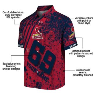 Custom Team Red St. Louis Cardinals Hawaiian Shirt - MLB Star Stripes Design for Summer Parties