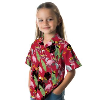 MLB St. Louis Cardinals Hawaiian Shirt - Tropical Red Flamingo Leaves Design for Fans