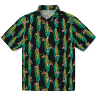 MLB St. Louis Cardinals Hawaiian Shirt with Corn Motifs - Black & Green Summer Shirt for Fans