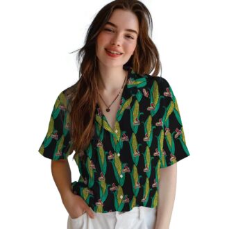 MLB St. Louis Cardinals Hawaiian Shirt with Corn Motifs - Black & Green Summer Shirt for Fans