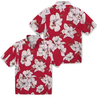 MLB St. Louis Cardinals Hibiscus Blooms Shirt - Tropical Red White Hawaiian Shirt for Vacation