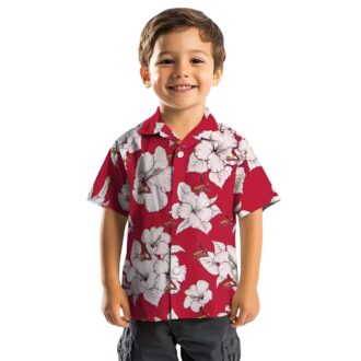 MLB St. Louis Cardinals Hibiscus Blooms Shirt - Tropical Red White Hawaiian Shirt for Vacation