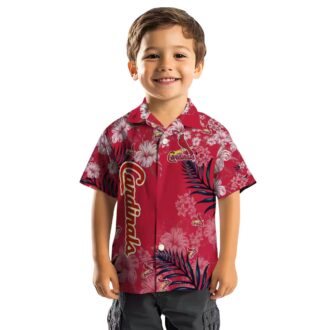 MLB St. Louis Cardinals Hibiscus Print Hawaiian Shirt - Tropical Aloha Shirt for Baseball Fans